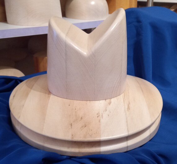 Wooden Hat Block for Millinery Hatmaker New Form Etsy