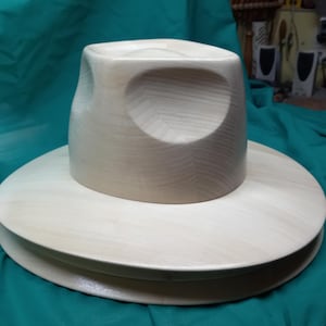 Wooden hat block for millinery, hatmakers