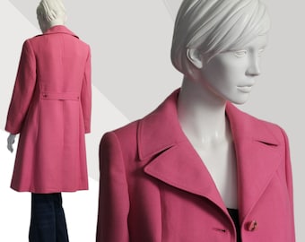 Vintage 60s Barbie Pink Cotton Jacket - Tailored Mod Style