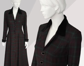 Long velvet coat | Etsy Womens luxurious long velvet coat the