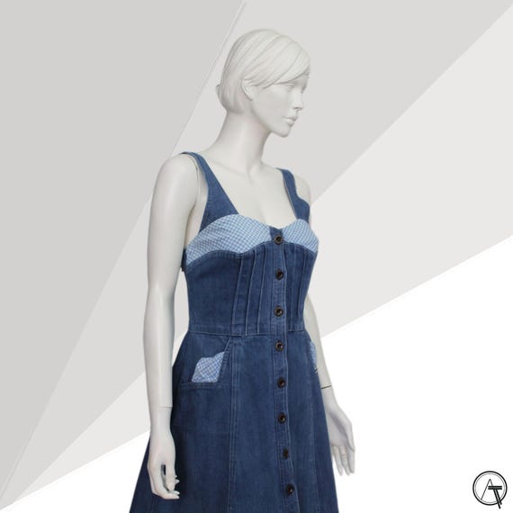 slim fit dress slacks Mid Blue Denim 90s Inspired Mini Dress by Rolla's – Black Salt