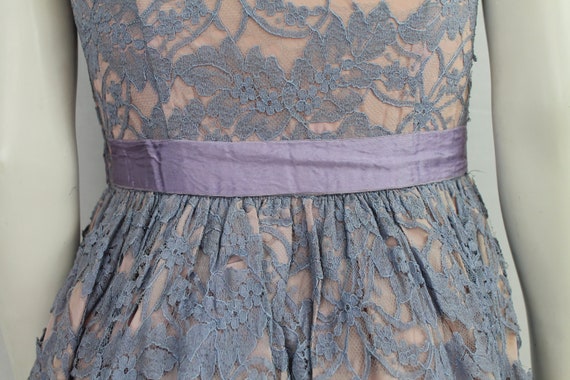 Vintage Lilac Lace Dress, 1940s Dress, Violet Dre… - image 8