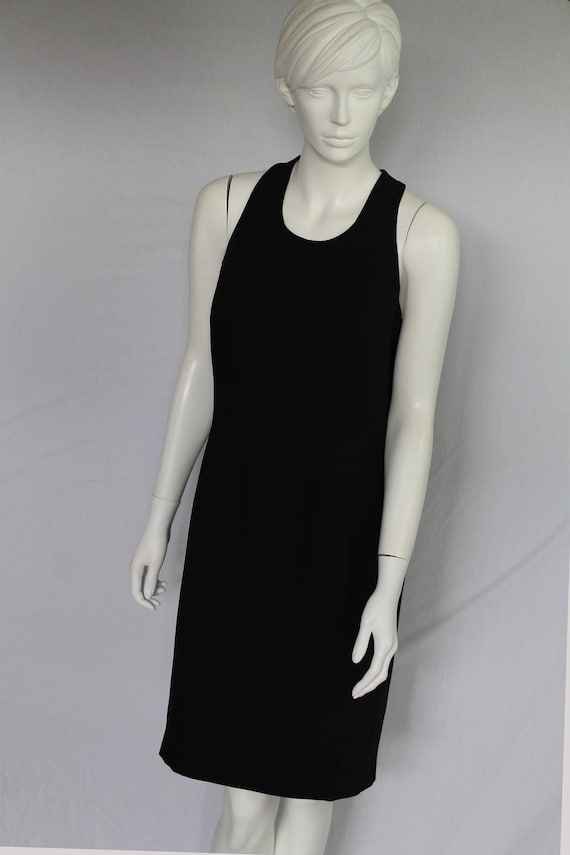 Black Plaited Backless Dress, Vintage Black Shift… - image 4