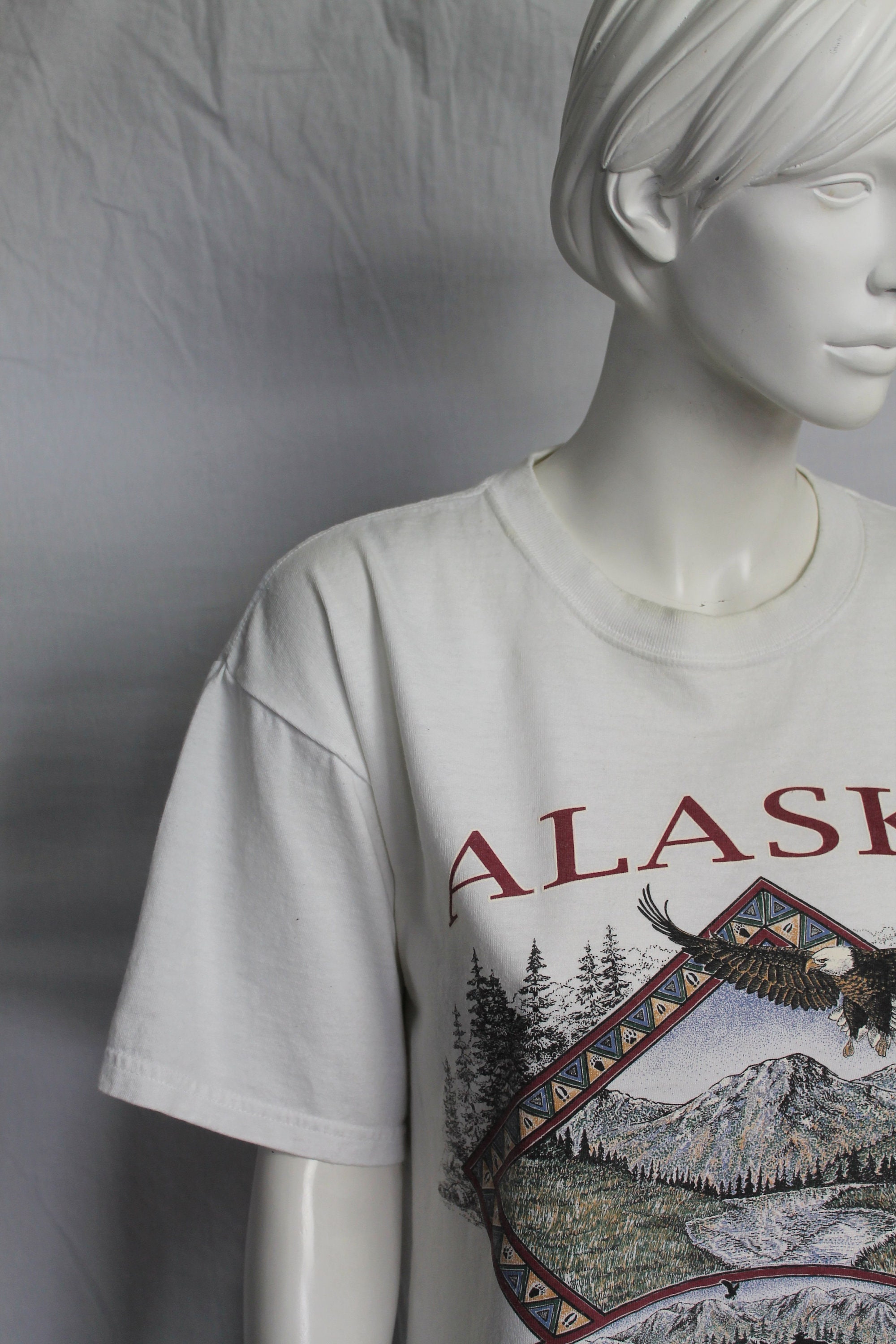 90s Alaska Eagle Tee: Vintage Cotton Tourist T-shirt - Etsy