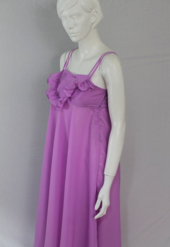 Long Vintage Purple Dress, Lilac Dress, Vintage R… - image 5