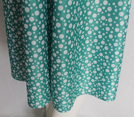 Aquamarine 80s Dress, Dotty Green Print Dress, Gr… - image 5