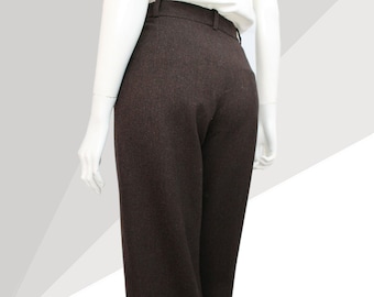Vintage Hermès Paris Wool Tailored Trousers Made in France 1980s 90s