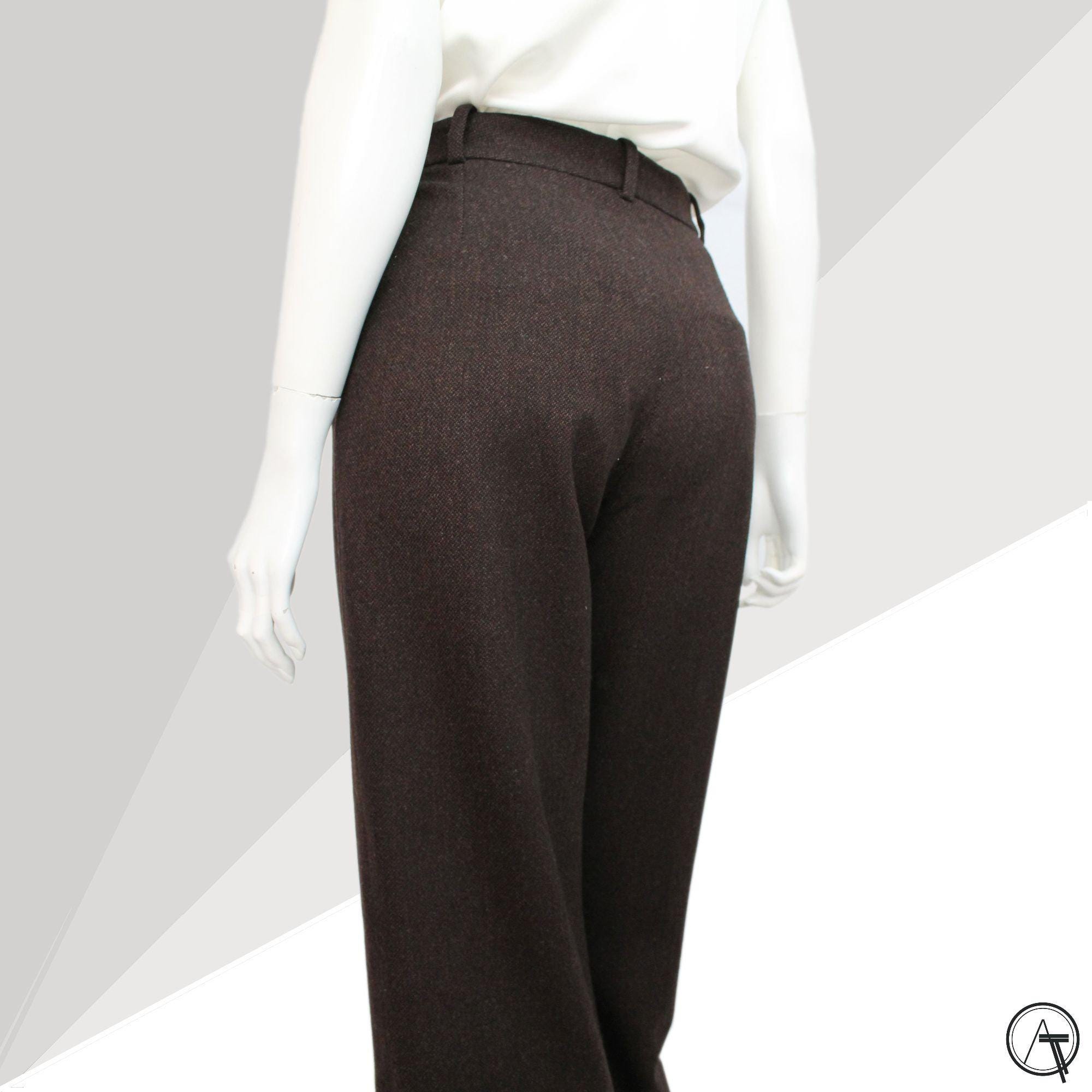 Hermès, Vintage Hermès Paris Wool Tailored Trousers Made in France 1980s 90s