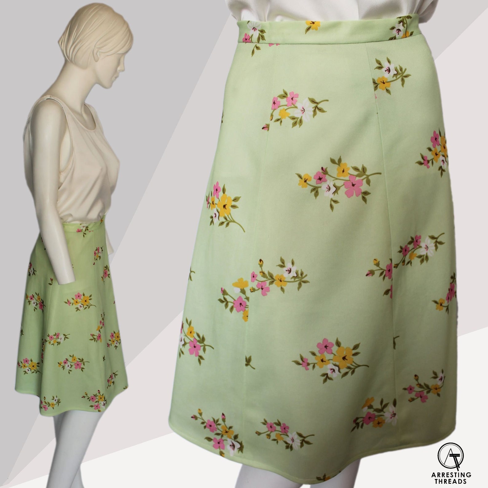 chartreuse maxi skirt