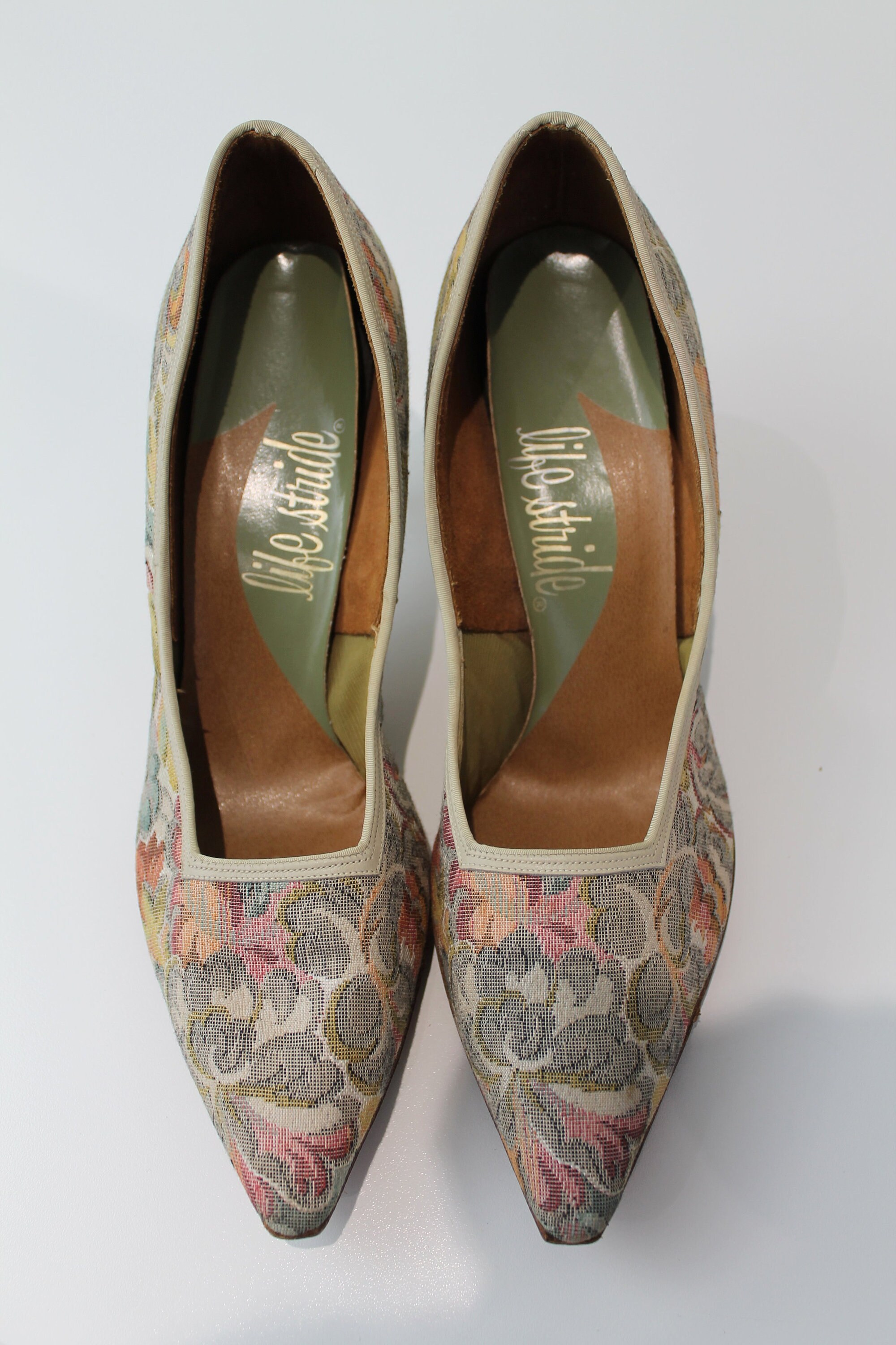 Tapestry Shoes Vintage Tapestry Heels Embroidery Shoes Etsy UK
