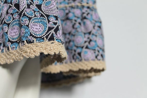 70s Cotton Tent Dress, 70s Cotton Crochet Dress, … - image 2