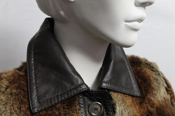 80s HUGO BOSS Rabbit Fur Jacket, Vintage Brown Lo… - image 4