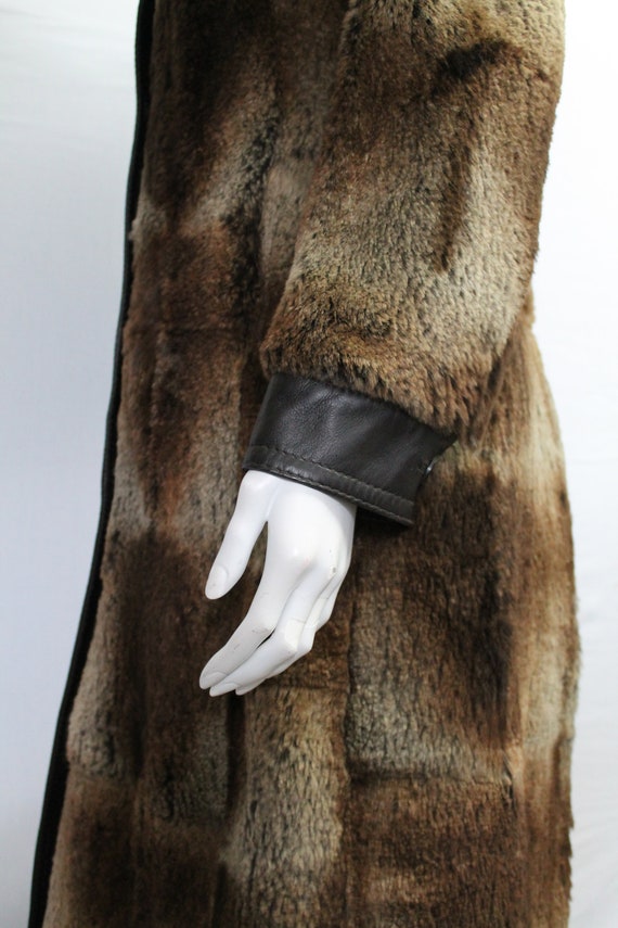 80s HUGO BOSS Rabbit Fur Jacket, Vintage Brown Lo… - image 8