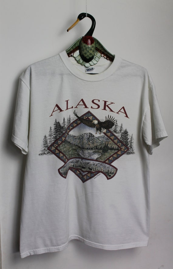 90s Alaska Eagle Tee: Vintage Cotton Tourist T-shirt - Etsy