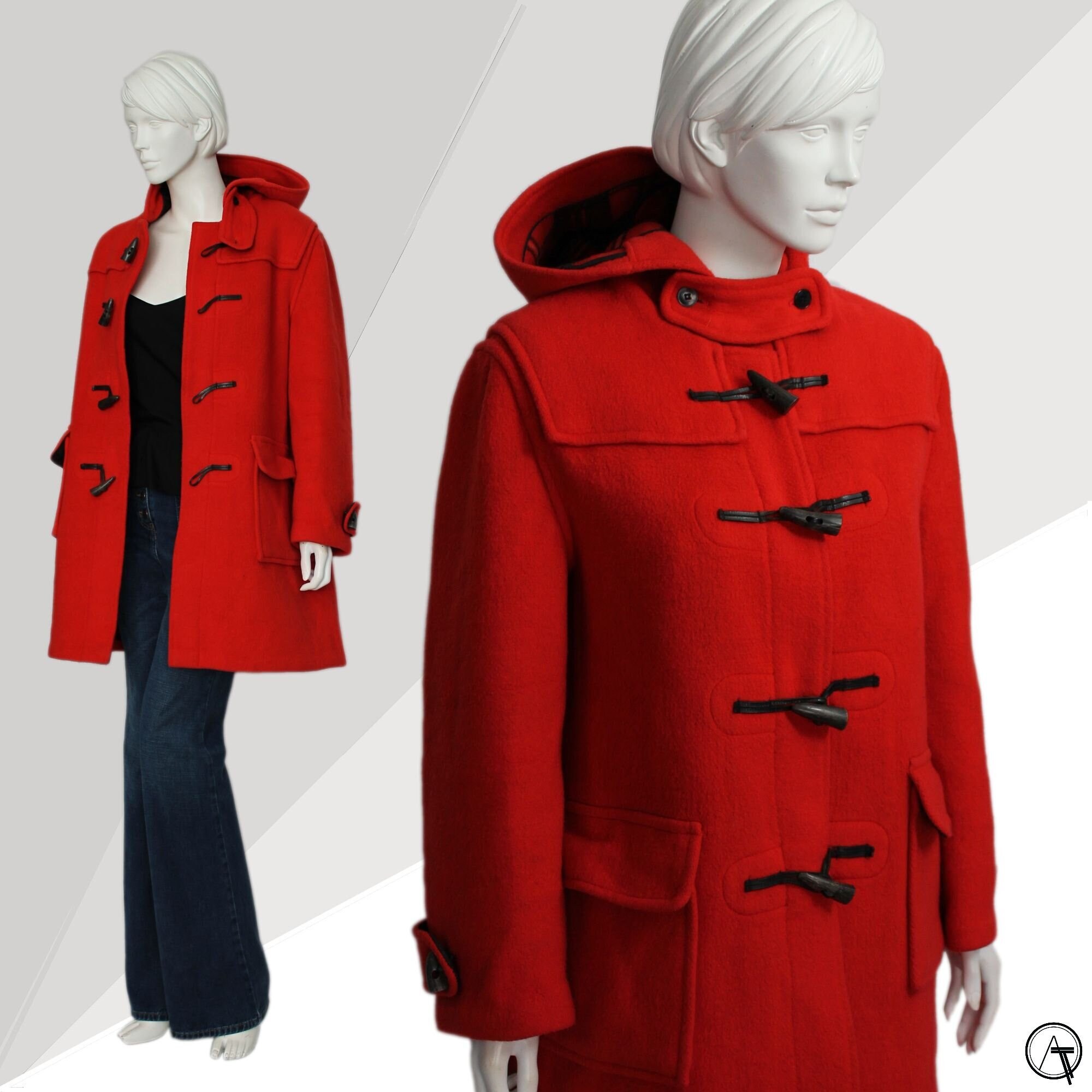 Promod Duffel coat WOMEN FASHION Coats Duffel coat Basic discount 34% Red M 