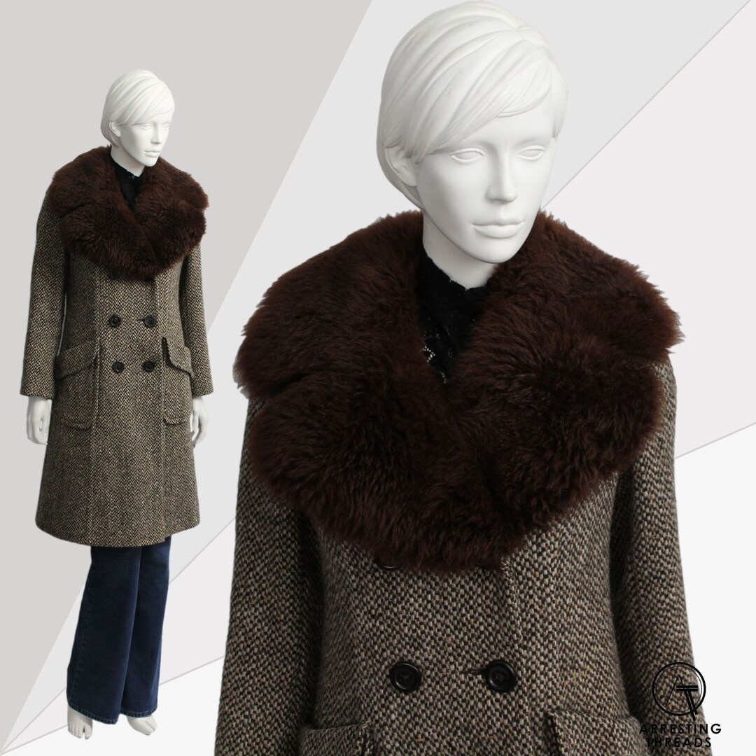 80s VTG Wool Sz M/L Signature Coats Miss Harwood Midi 7014