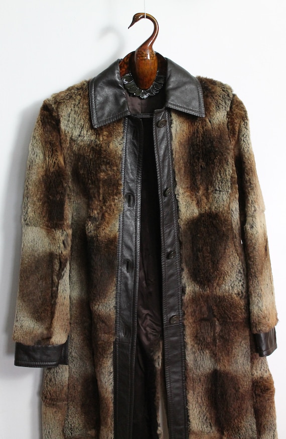 80s HUGO BOSS Rabbit Fur Jacket, Vintage Brown Lo… - image 6