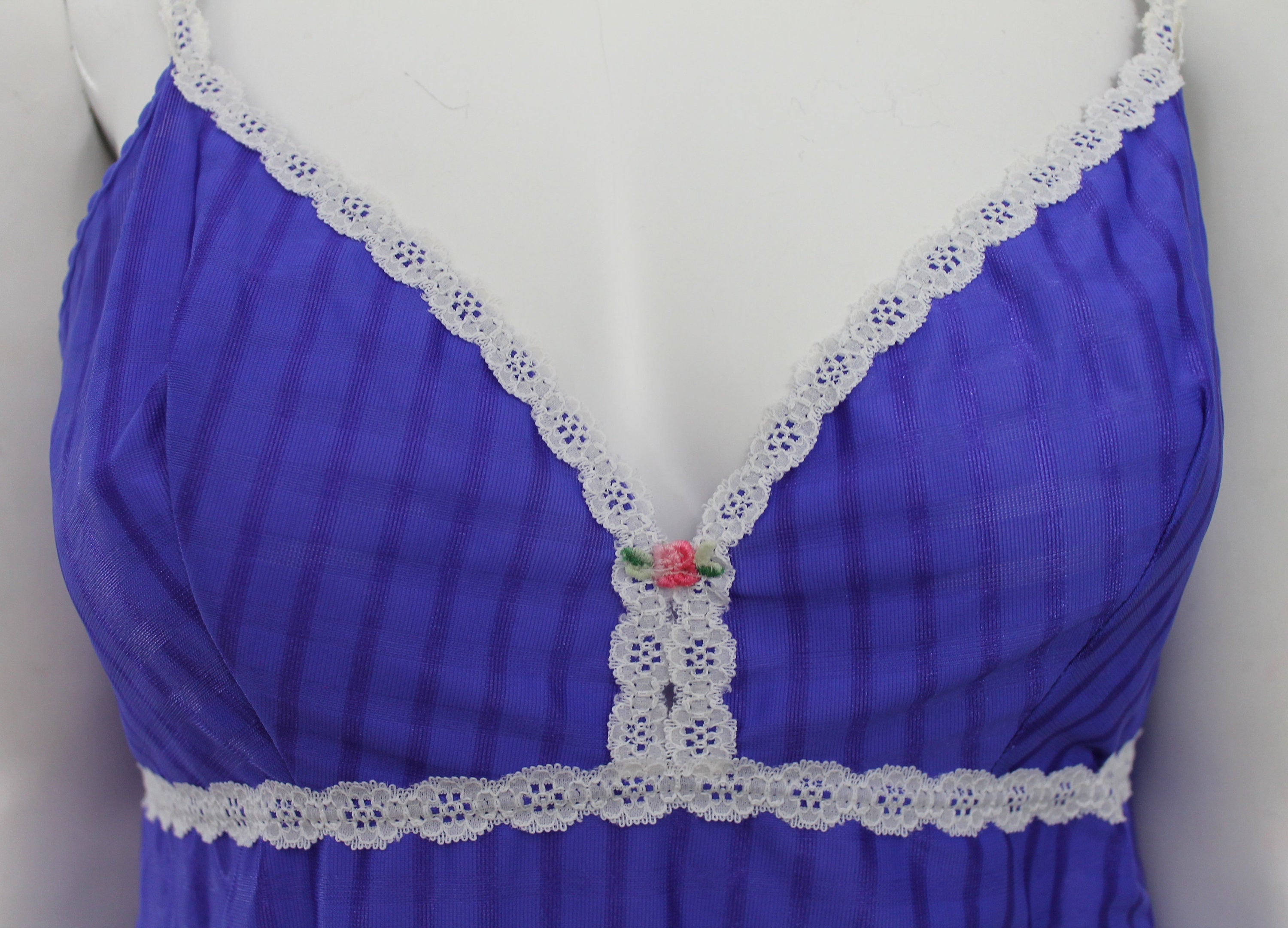 70er Lila Slip Kleid Vintage Lila Spitzen Borte Slip | Etsy