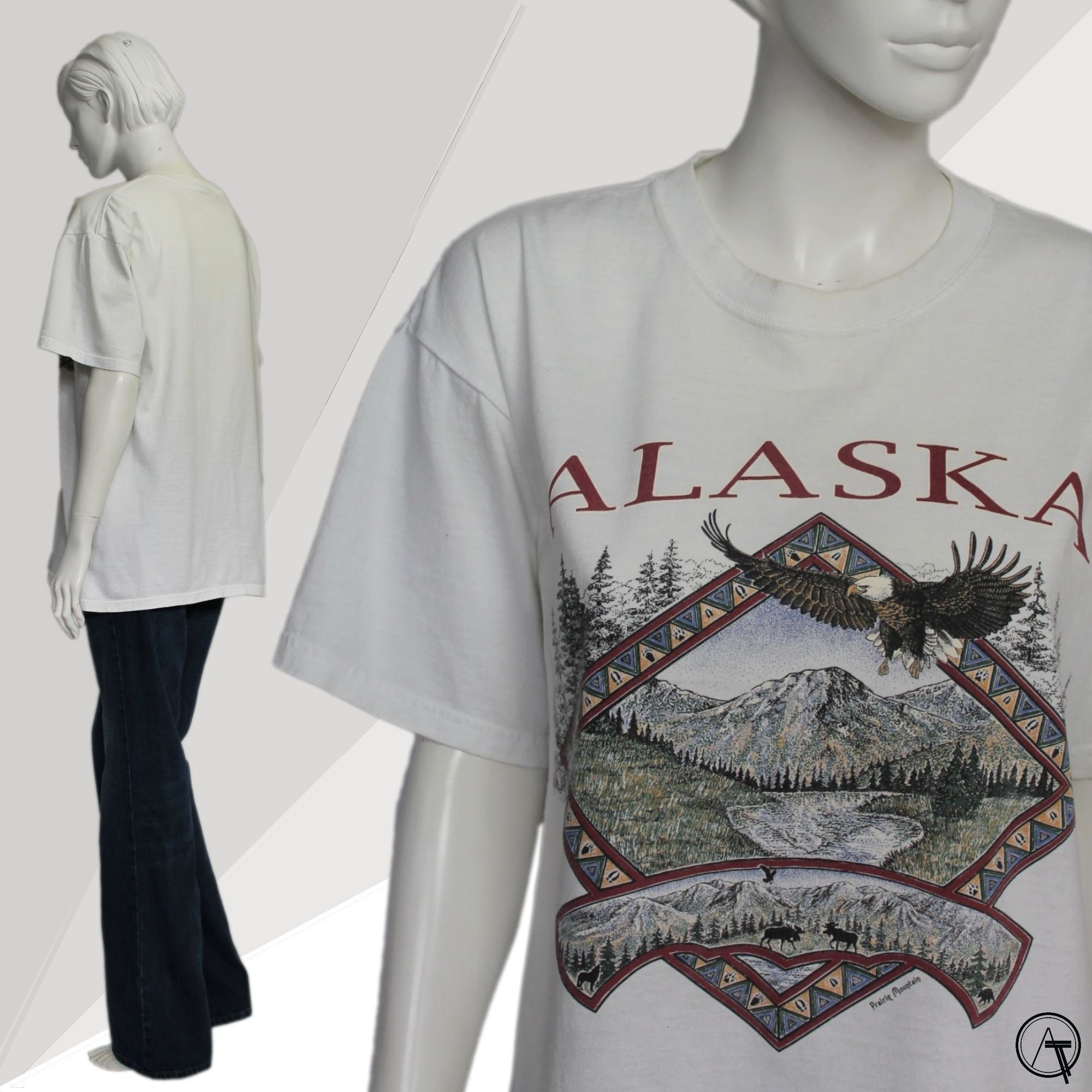 90s Alaska Eagle Tee: Vintage Cotton Tourist T-shirt - Etsy
