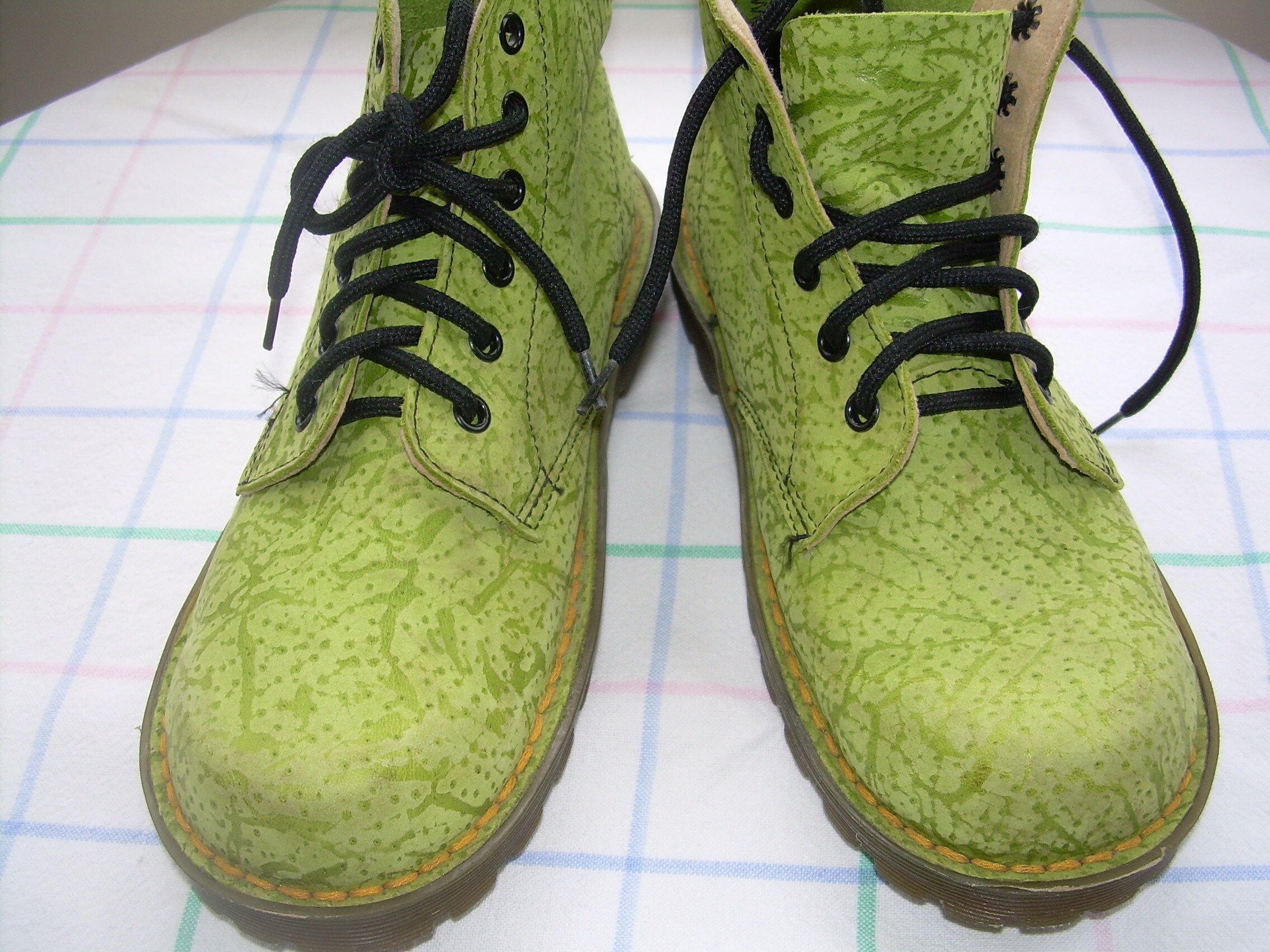 lime green doc martens