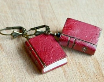 Miniature book earrings Mini book earrings Mini books jewelry gift Reader earrings Book lovers gift Book lover jewelry Back to school gift