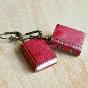 Miniature book earrings Mini book earrings Mini books jewelry gift Reader earrings Book lovers gift Book lover jewelry Back to school gift