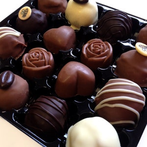 Luxury box of chocolates, 16 hand-made truffles and filled chocolates, perfect gift image 1