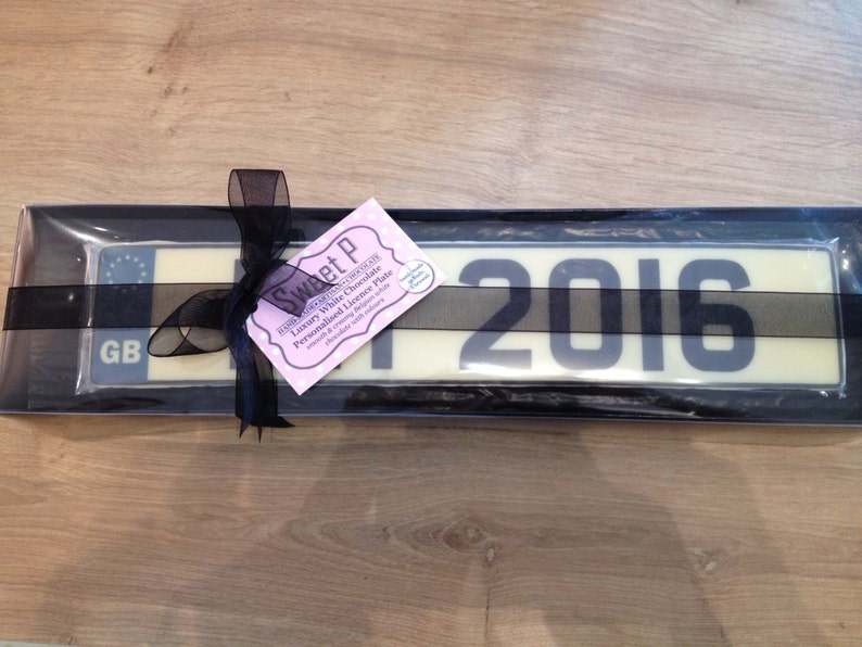 Personalised Licence Plate Chocolate License Plate Custom Etsy