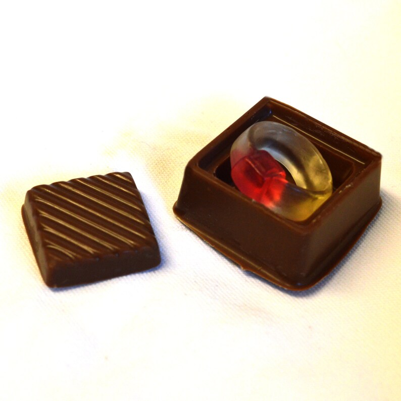 Chocolate Engagement Ring Box Ring Box Handmade Gifts Etsy