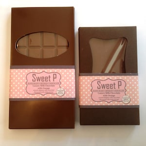 Barra o losa de chocolate con leche con sabor a naranja gourmet, chocolate artesanal, chocolate hecho a mano, chocolate de Cornualles, chocolate belga, lujo