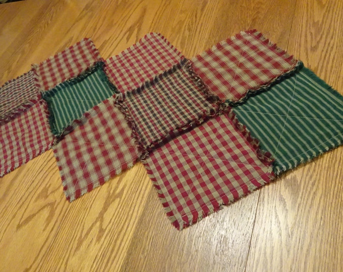 Table Runner Homespun Rag Table Runner Homespun Table Etsy