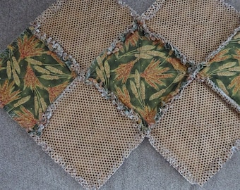 Fall Table Runner, Country Table Runner,  Rag Table Runner, Table Runner, Rag Quilt Table Runner, Patchwork Table Runner, Thanksgiving Decor