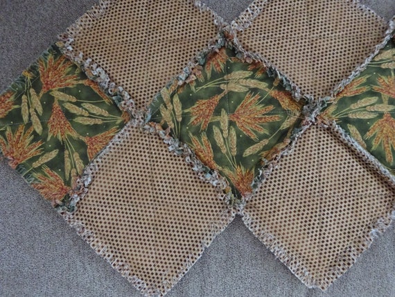 Fall Table Runner, Country Table Runner,  Rag Table Runner, Table Runner, Rag Quilt Table Runner, Patchwork Table Runner, Thanksgiving Decor