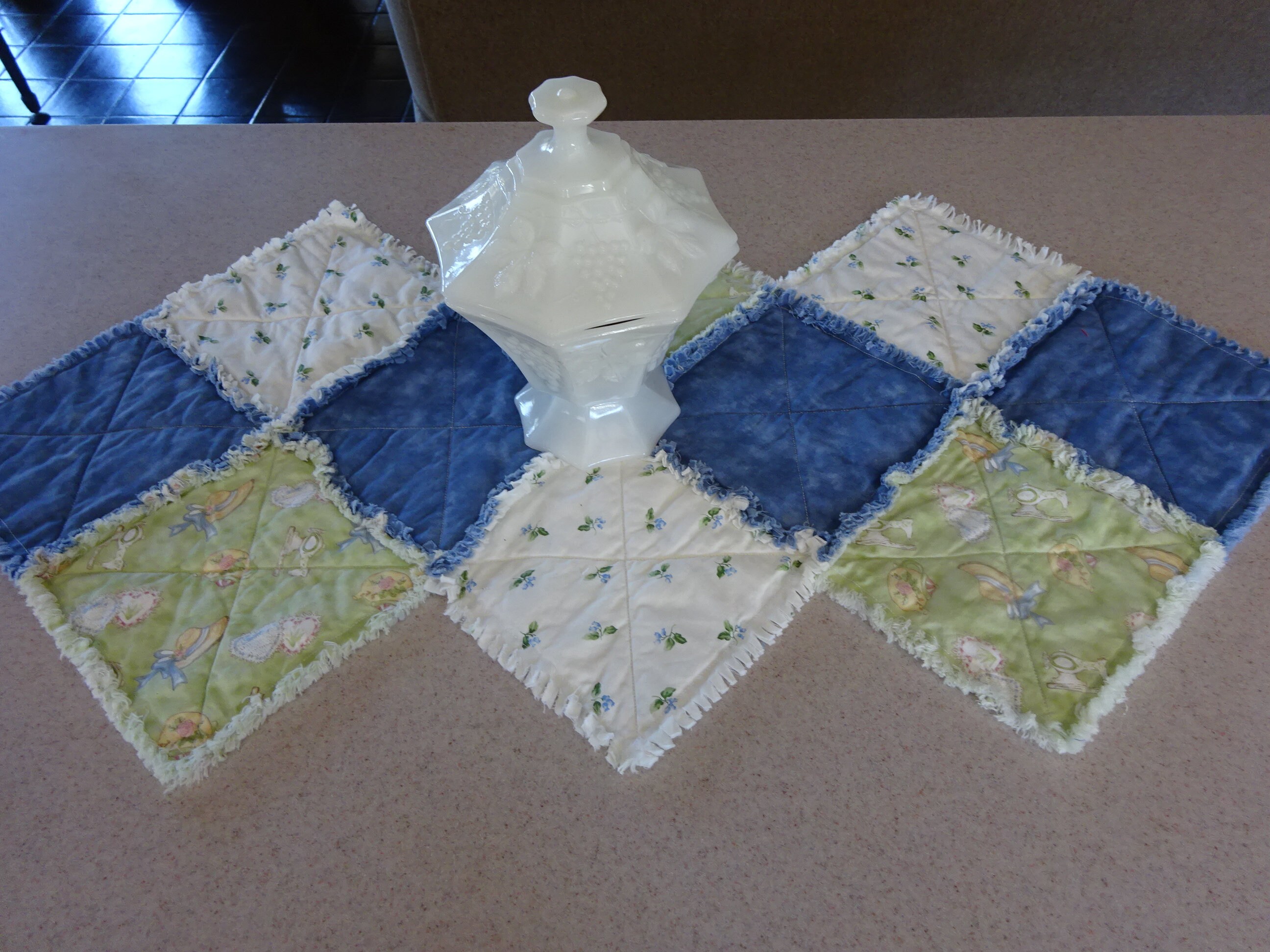 Blue Table Runner, Tablerunner, Table Runner for Tea Party, Table ...