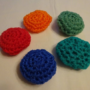 Dish Scrubbies, Nylon Scrubbies, Crocheted Scrubbies, Set of 5 Scrubbies, Pan Scrubbie, Hostess Gift, Scouring Pads, Crocheted Scrubby
