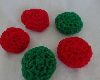 Dish Scrubbies, Nylon Scrubbies, Set Of 5 Dish Scrubbies, Crocheted Scrubbies, Pan Scrubbies, Scrubbies,  Dish Scrubby, Scouring Pad