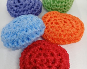 Dish Scrubbies, Nylon Scrubbies, Set Of 5 Scrubbies, Crocheted  Scrubbies , Hostess Gift, Crocheted Scrubby