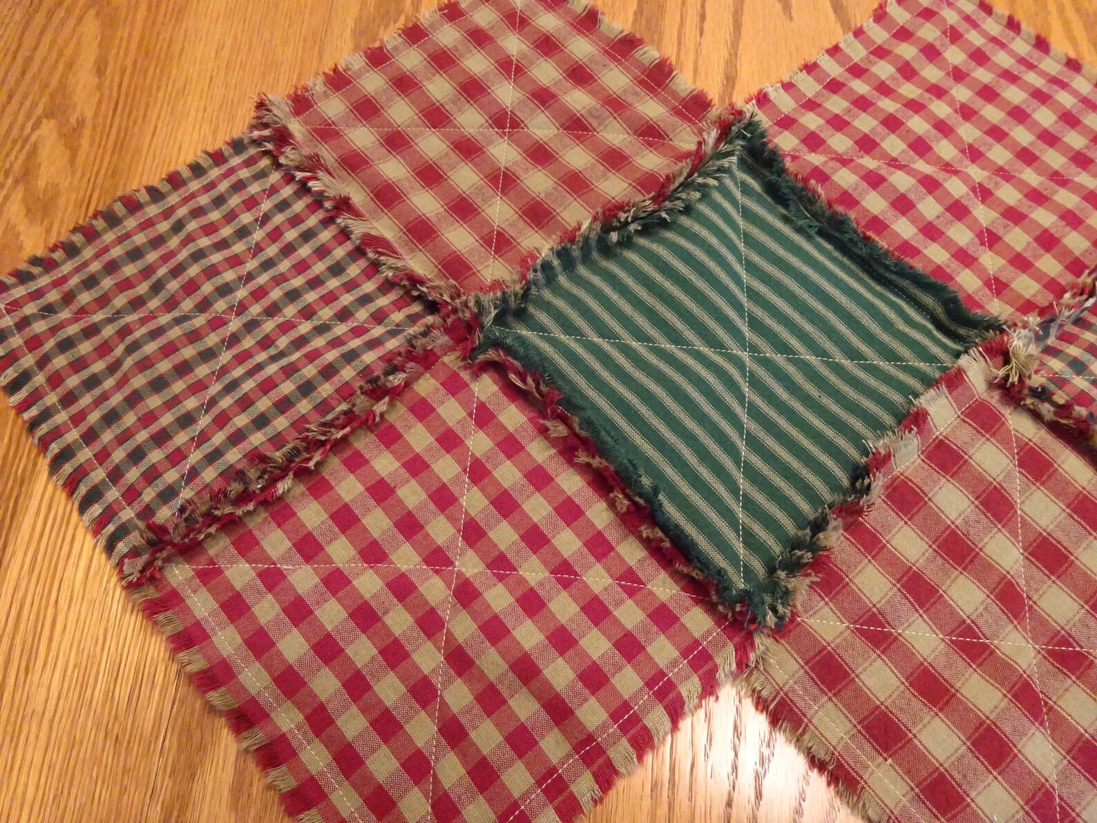 Table Runner Homespun Rag Table Runner Homespun Table Etsy