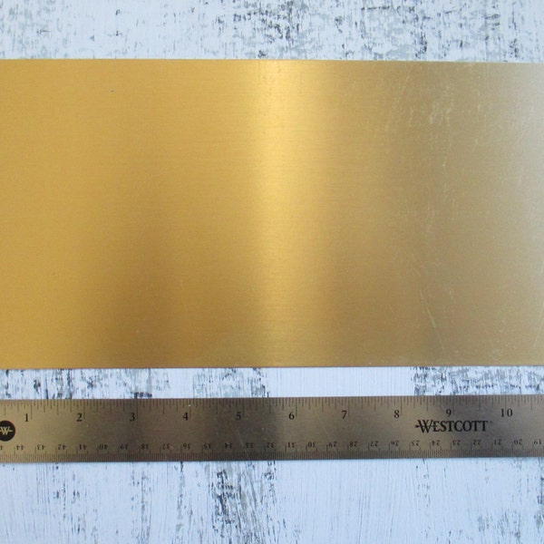 5 pieces reserved for Miriam Nasser : Aluminum Sheet, Scrap Metal, Jewlery Making Supply, Metal Working, 1/32"  Gold Satin,