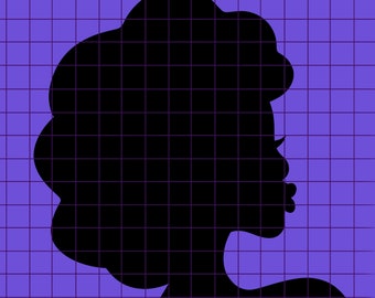 Afro wreath Afro Woman SVG DXF African American Black Woman Lady with Afro Hair Side View Afro Hair Girl Profile Face Silhouette svg dxf