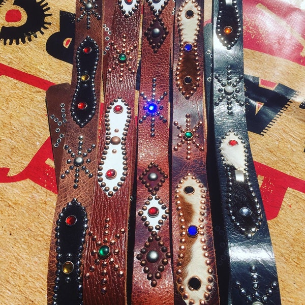 New!!!!!!!!one off custom studded belt   85-103 cm ! Send me please a message !
