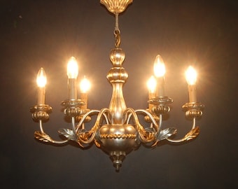 Lustre en cristal et verre de Murano vintage (années 70