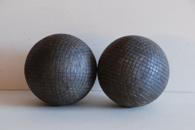Boules are in heavy metal Playing quality. 2 vintage French Boules Lyonnaises These are the bigger version of p\u00e9tanque