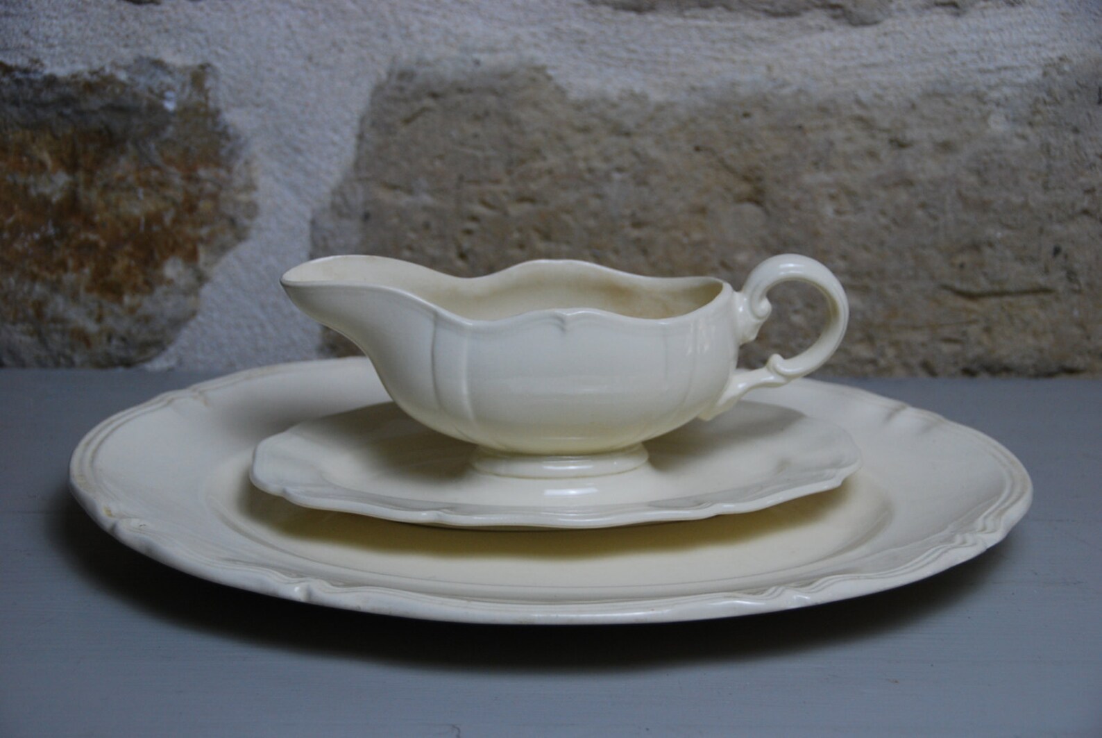 Vintage French ceramic gravy boat or creamer in Etsy