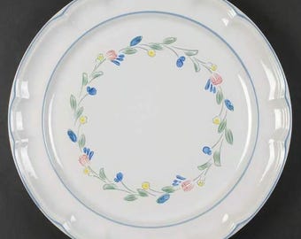 Floral Expressions Japan Stoneware 12"  NO Floral Center Chop Plate  Platter