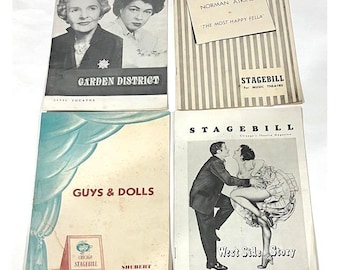Lot of 4 Vintage 1950's Chicago Stagebill   "See Description"