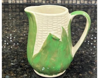 Shawnee White Queen Corn Pottery  Creamer / Syrup Pitcher