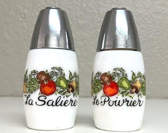 Vintage Gemco Spice of Life Salt & Pepper Set Matches  Corning Ware Pattern