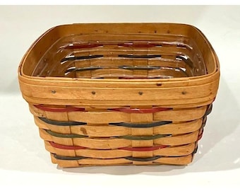 Longaberger 1994 Basket with Protector Liner Handwoven  Vintage