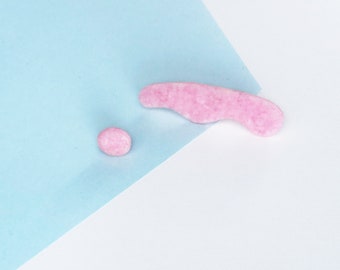 Pink asymmetrical earrings